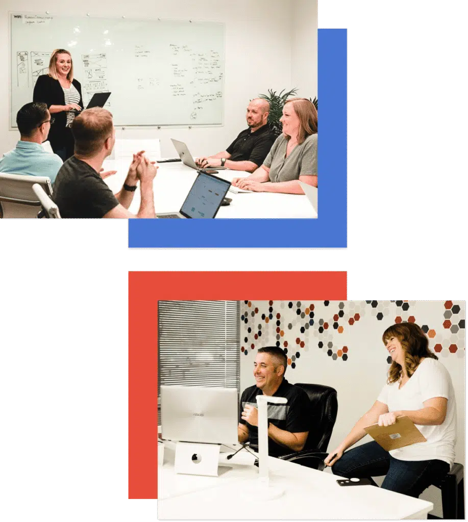 The Carenetic team collaborating in the office